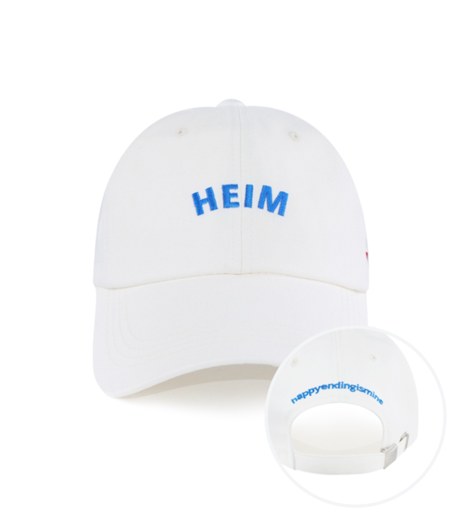 brand logo ballcap (WHITE) - by HEIM